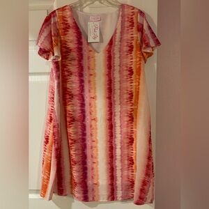 Pink Lily Boutique Dress - NWT - Size small Pink & Orange